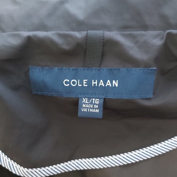 Cole Haan black hooded long trench rain coat - Picture 9 of 15